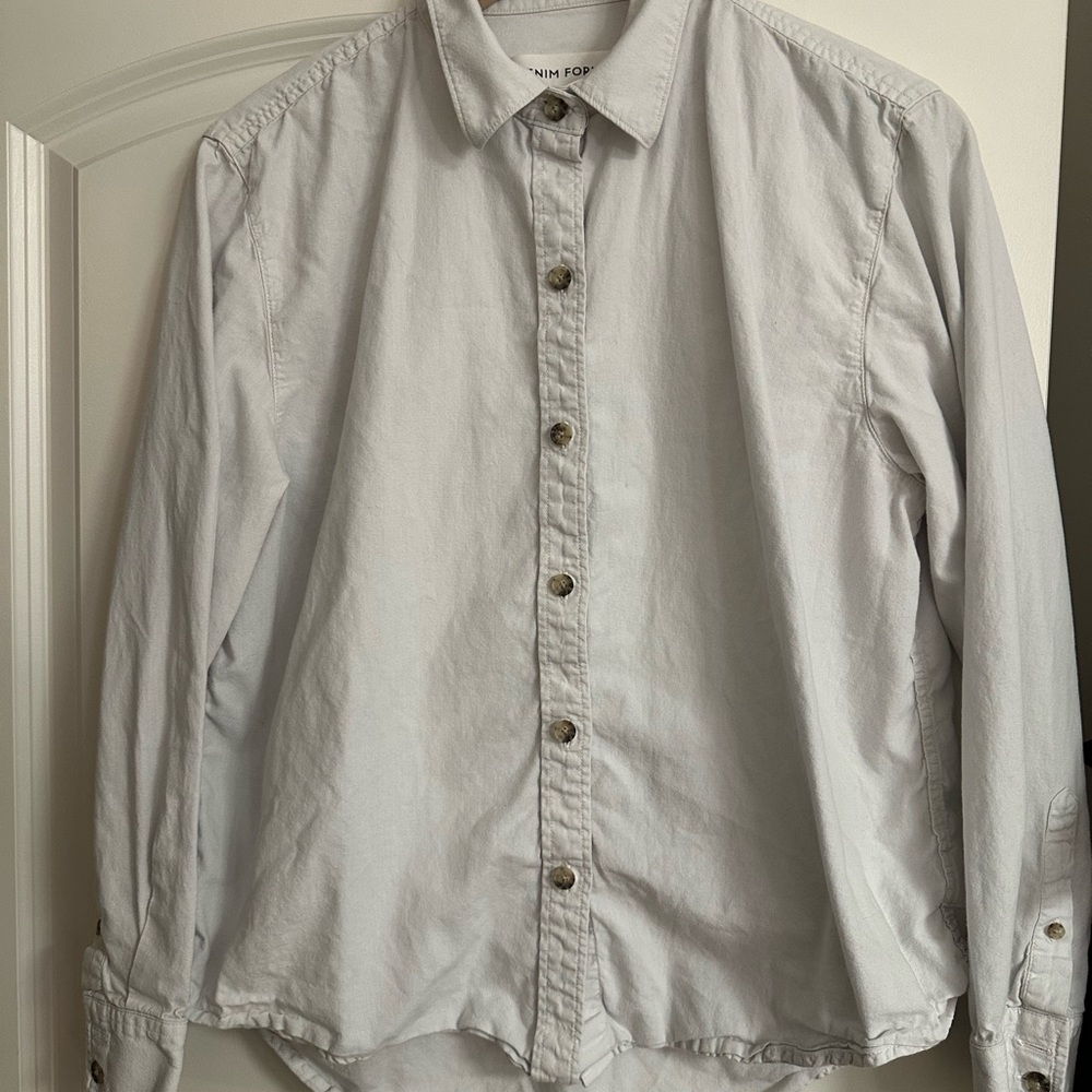 Aritzia Denim Forum white washed Button-Up Shirt